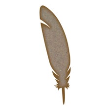 Feather (Design 2) MDF Laser Cut Craft Blanks in Various Sizes