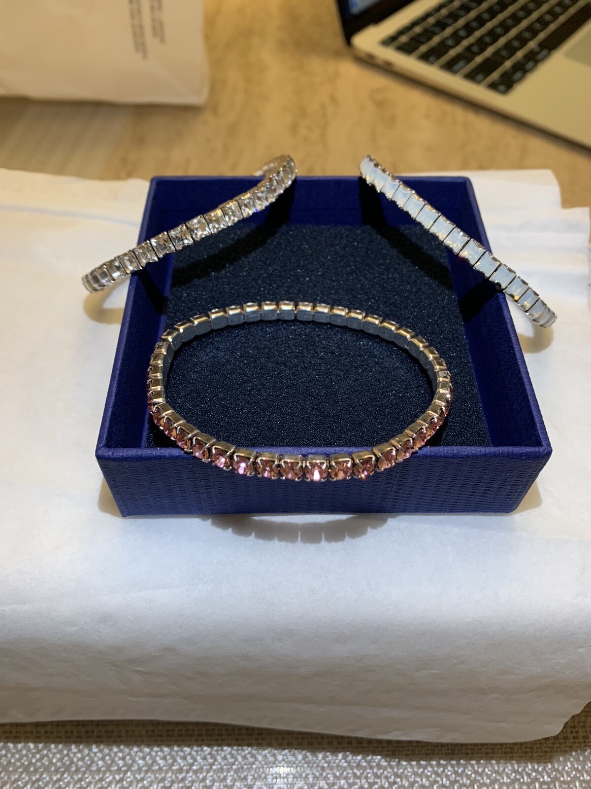 Swarovski 3 Stretch Crystal Bracelets - image 3