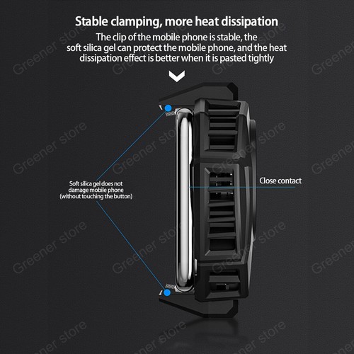 Universal Mobile Phone Cooler Radiator for Android/iPhone Game Cooling Fan - Imagen 12 de 14