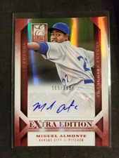 2013 Panini MIGUEL ALMONTE auto red refractor 565/899 card # 61