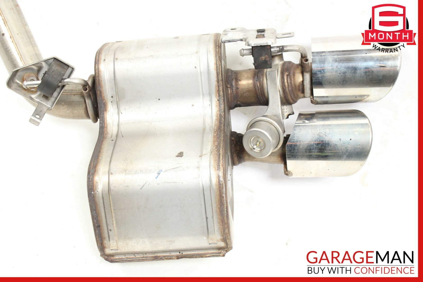 14-17 Maserati Ghibli Rear Left Driver Exhaust Muffler Dual Tip Assembly OEM