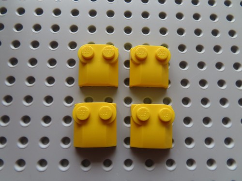 Lego 4 x Dachstein Schrägstein Motorhaube mit 2 Noppen 41855  2x2  gelb