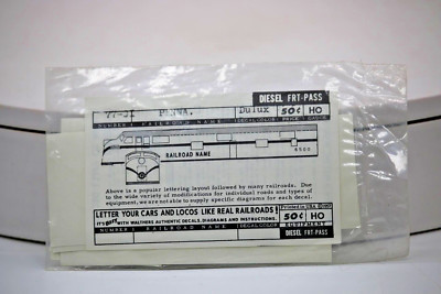 HO Scale Walthers Decal #77-91: Pennsylvania Diesel Locomotives Dulux