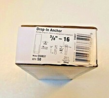 Box of 50, 3/8-16 Drop In Anchor. Simpson Strong-Tie, DIAB37