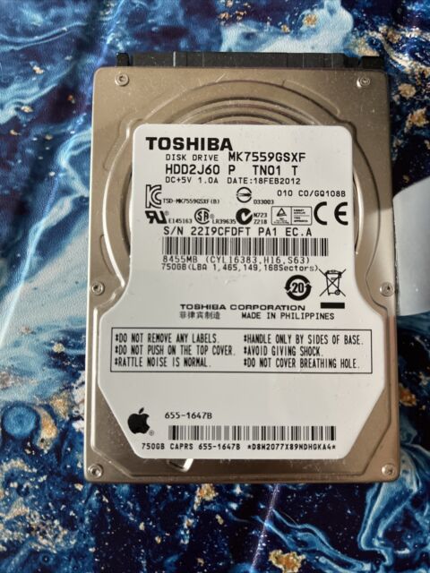 Toshiba 750GB Internal 5400RPM 2.5