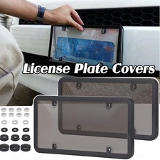 2Pcs License Plate Cover and Frames Universal Licence Plate Protector w/ Screws