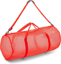 Mesh Duffle Bag   Oversized Breathable Gear Bag with Zipper  Shoulder Strap for