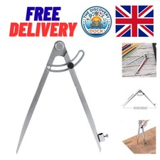 Durable 8-Inch Carbon Steel Compass for Woodworking & Geometry - Lockable Design