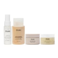OUAI Travel Kit - Leave In Conditioner, Detox Shampoo, Hair Mask, Scalp Scrub