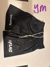 Official Black NFL Flag Pocketless Athletic Shorts Nfl And Toyota Youth Medium