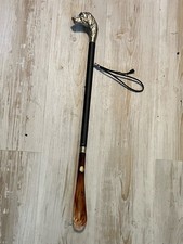 Italian Long Shoe Horn, Dog Head, Sliver Shoe Horn