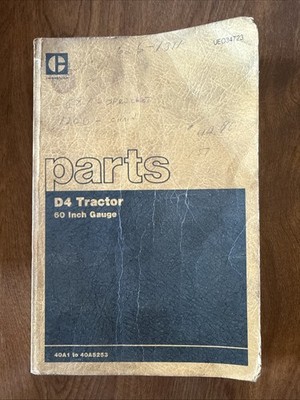 Caterpillar D4 Tractor Dozer Crawler Manual Book Catalog 40A Series