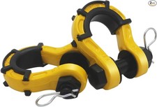 2 Pack 3/4" D Ring Shackle with 7/8" Pin 18,000 lbs Rugged Upgraded YELLOW