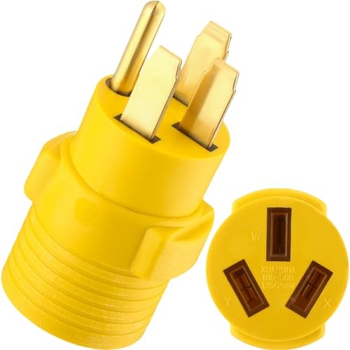 Kanayu 50Amp RV to Stove Adapter Compatible with NEMA 14-50P to 10-50R, Yellow