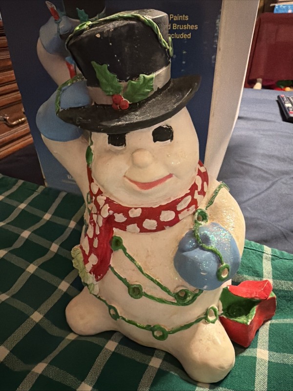 Vintage Frosty Paint Kit Finished, You Add The Lights , Box Included