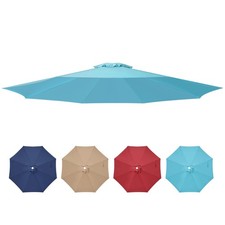 9' Patio Umbrella Replacement Canopy Only for 8 Ribs, Turquoise