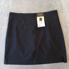 Rafaella Skort Medium Short Black Pull On Stretch New