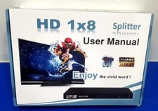 8-Port HDMI Splitter, 1 In 8 Out, Video  Audio, 1080p  60Hz, Support Full HD