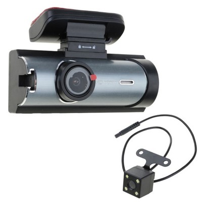 Car Dashcam Double Lens Vehicle Dashboard Camera Parking Motion Detection
