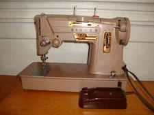 Vintage Singer Sewing Machine Model 328K, serviced