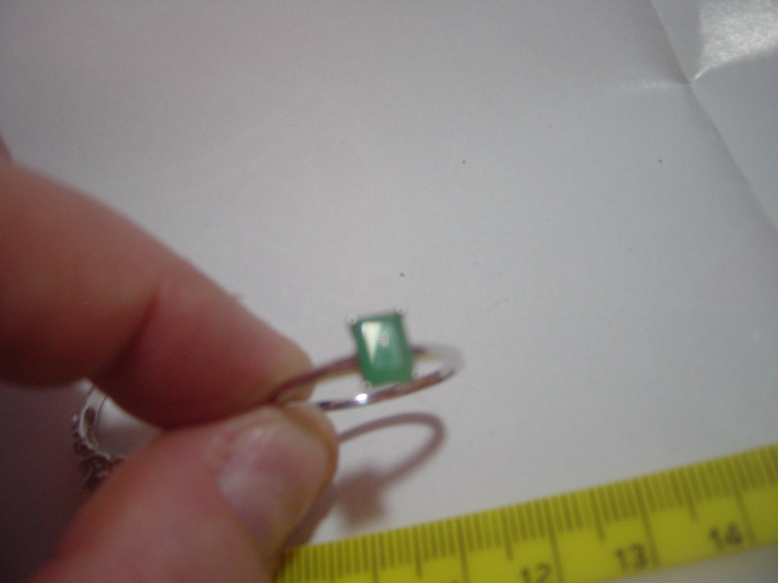 SOLID SILVER SUPERB GENUINE COLUMBIAN EMERALD RIN… - image 8