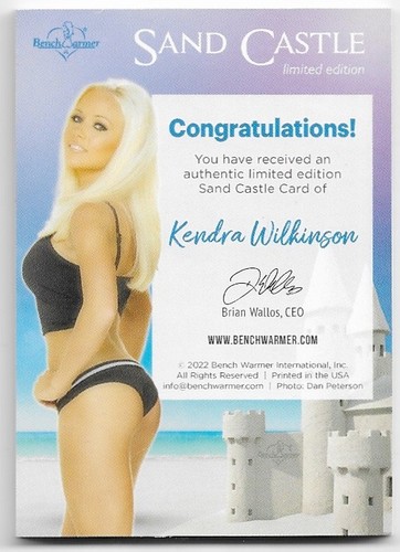 2025 BENCHWARMER GIRLS OF SUMMER KENDRA WILKINSON SAND CASTLE CARD ONE OF /1 1/1 - Picture 2 of 2