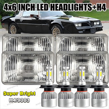 4pcs 4x6 Led Headlights For Pontiac Firebird Trans Am 1977 1978 1979 1980 1981
