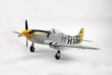 Dynam P 51 Mustang EPO 1200mm silber gelb RTF V2.1 Komplett Set Warbird WWII
