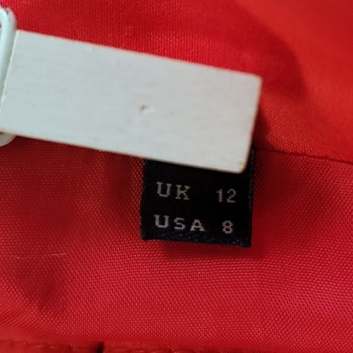 Burberry Golf Nova Check Skirt Red Size 8 Inverted Pleat Zip Button Lined Pocket - Picture 7 of 8
