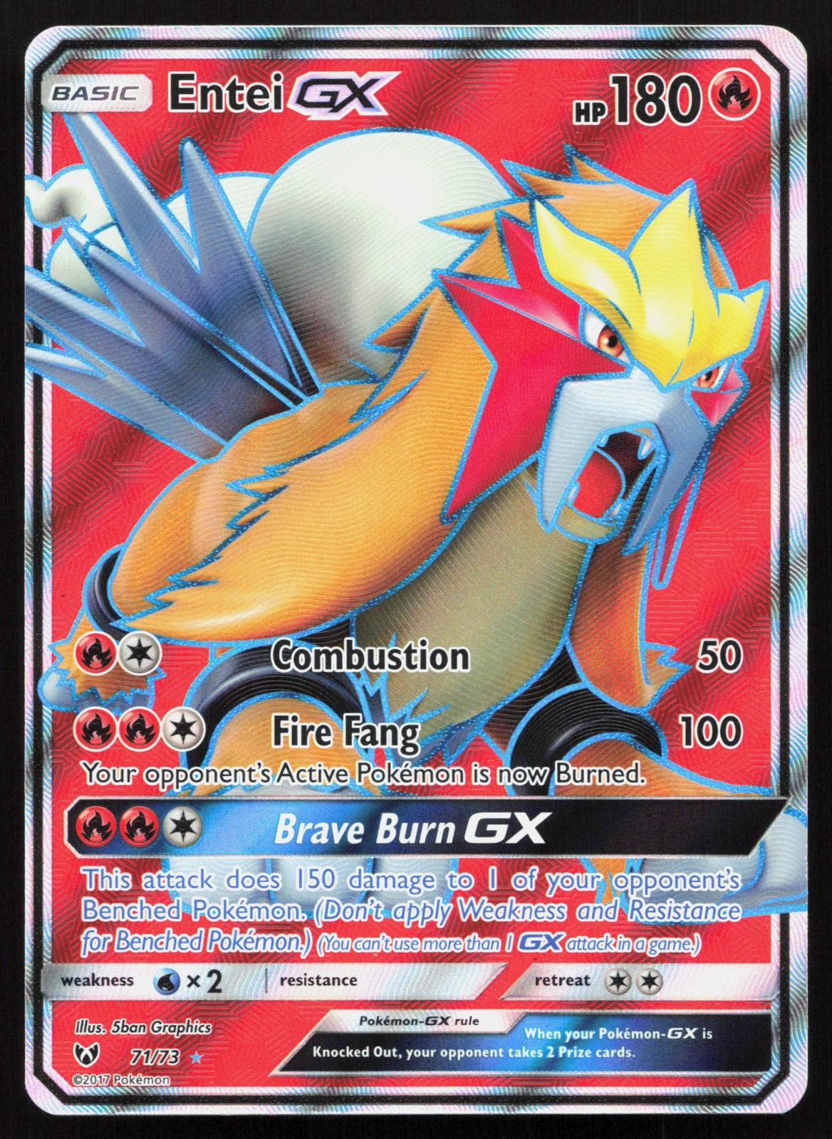 Entei GX 71/73 Shining Legends Pokemon