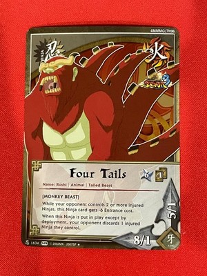 Naruto CCG, Four Tails, 1634, MP, Foil