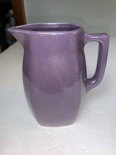 Vintage Bybee Art Pottery Ky. Purple Glaze 6” tall Water-Juice Pitcher Kentucky