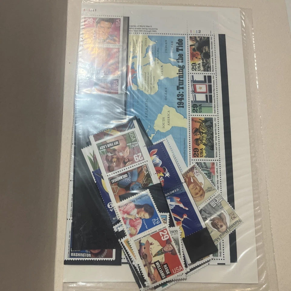 USPS 1993 Commemorative Stamp Collection - Complete with All Stamps Unpasted - Image 2 of 3
