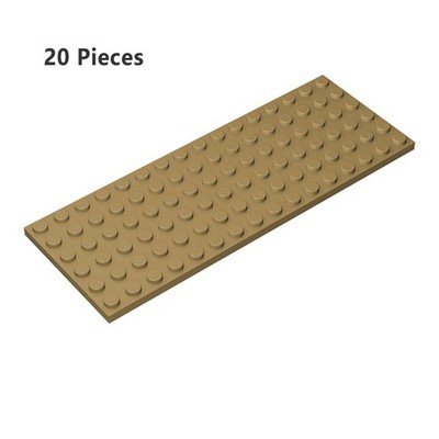 3027 Plate 6X16 Dark Tan Bricks Parts 20 Pcs Bricks, Pieces & Parts