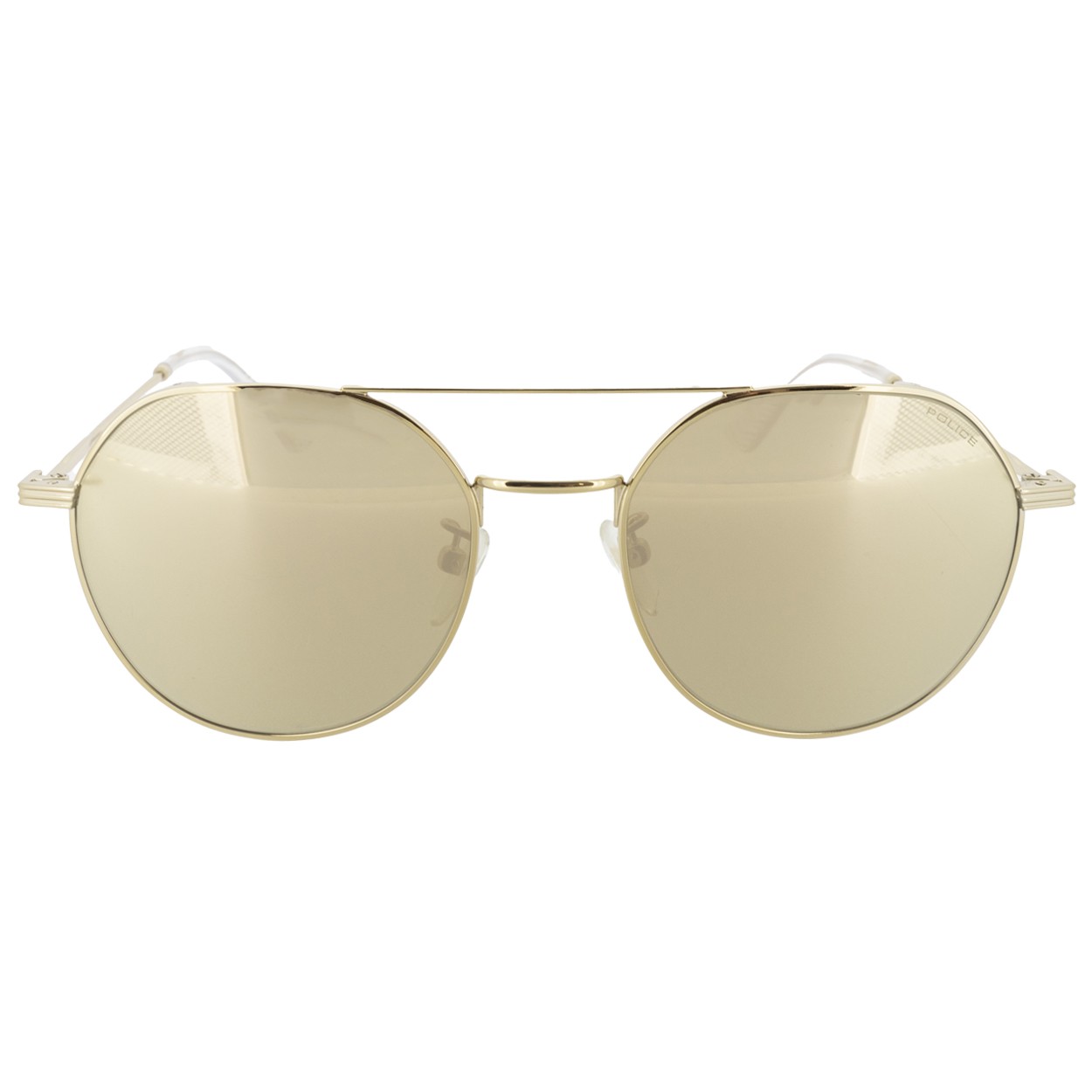 Police Gold Round Sunglasses Men's SPL 459Y *(No Case)*