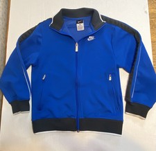 Vintage Boys Nike Zip Jacket size M (10-12) Royal Blue- Black Inside Label