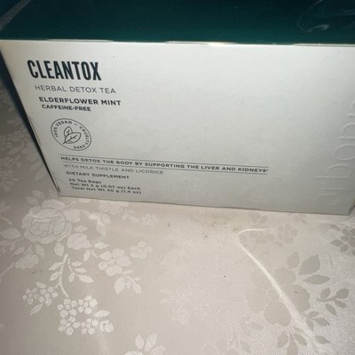 Arbonne CleanTox Herbal Detox Tea 20 Tea Bags, Elderflower Mint
