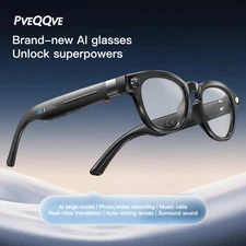 Video Recording Eyewear/AI Bluetooth Smart Glasses with 144 Translation for Work