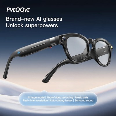 Smart Camera Glasses with 2K Video , Photochromic,Translation & voice Assistant