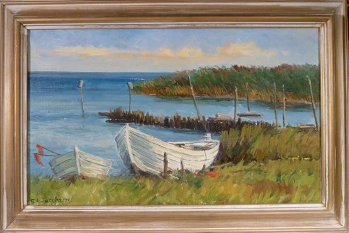 CARL EJNAR JACOBSEN! BOATS AT THE COAST