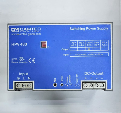 Camtech HPV 480 Schaltnetzteil - Dual Input 115/230V AC, Output 150V DC
