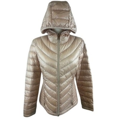Calvin Klein Packable Lightweight Premium Puffer Jacket Rose Gold Petite Size PS