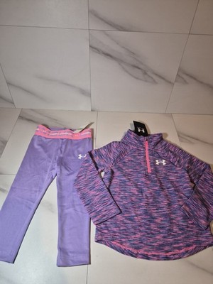 Neu mit Etikett Under Armour Baby Two-Peice lila & rosa Freizeitkleidung Set Baby 12-18 Monate