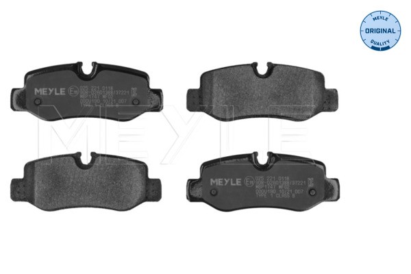 Hinterachse Meyle 025 221 0118 Bremsbelagsatz, Scheibenbremse FüR MERCEDES-BENZ-image