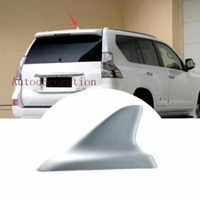 For Lexus GX460 2010-2022 Glossy Silver Shark Fin Antenna Aerial Cover Trim 1pcs