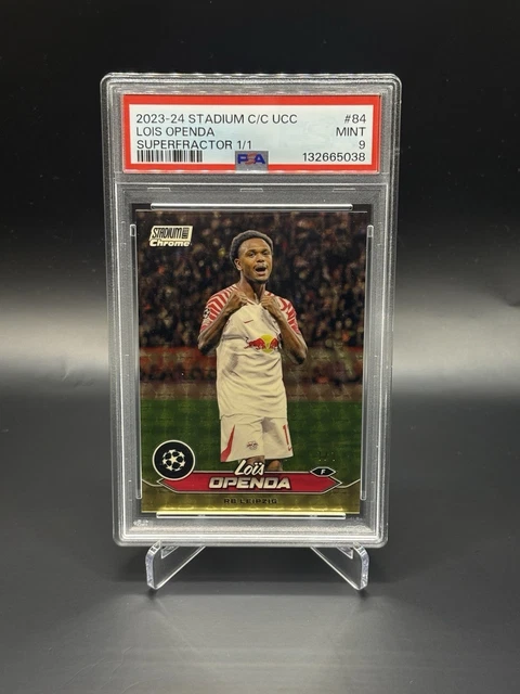 2023-24 Topps Stadium Club Chrome Ucl - Lois Openda Superfractor 1/1 PSA 9