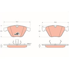 Satz Bremsbeläge Bremsklötze vorne für BMW 5-er E60 E61 6-er E63 E64 | 243634