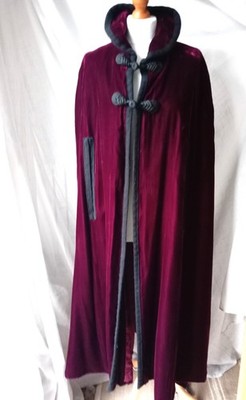 60er Jahre Couture Samt Seide Oper Cape Mantel
