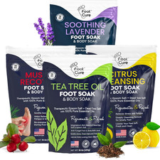 Premium Epsom Salt Foot Soak - Tea Tree Oil Foot Soak for Athletes - Relaxing Fo