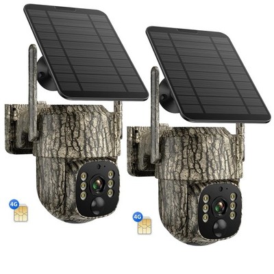 4G LTE Cellular Trail Camera 2 Pack, 2.5K Game TC32B-2 Brown